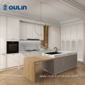 Luxury European design lacquer kitchen cabinets with island